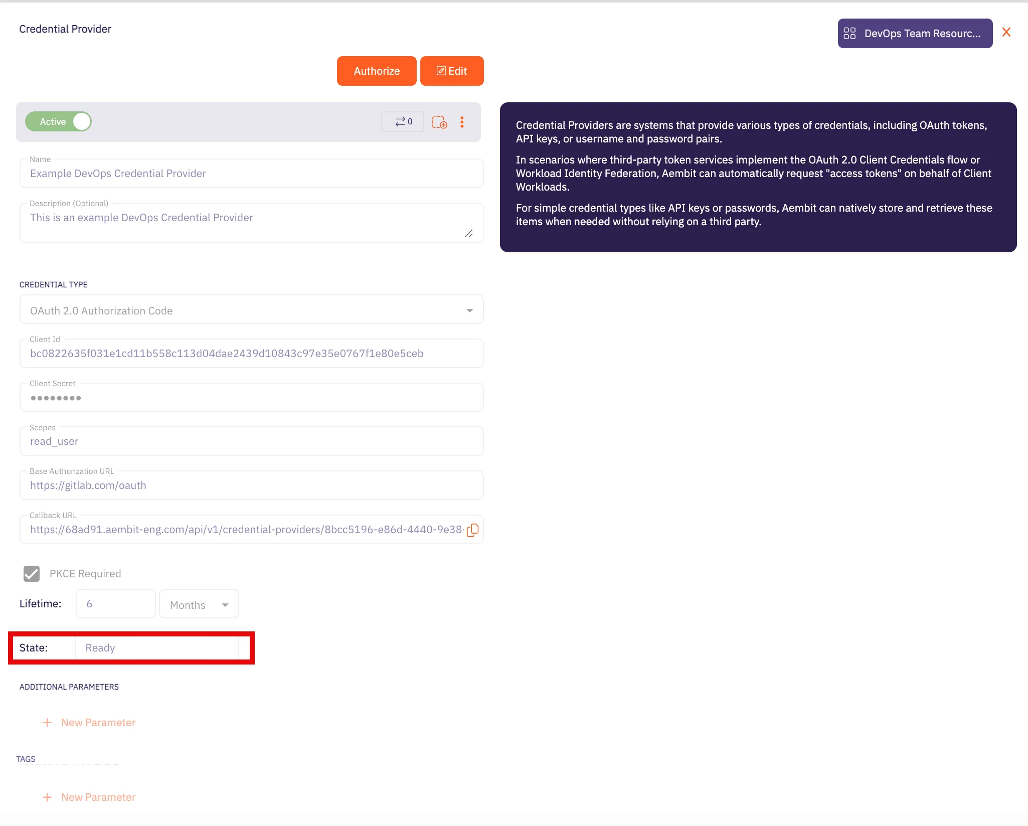 Credential Provider - Ready State