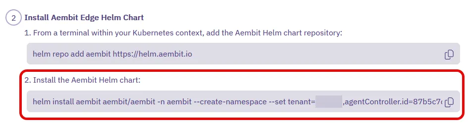 Deploy Aembit Edge Generate Code button