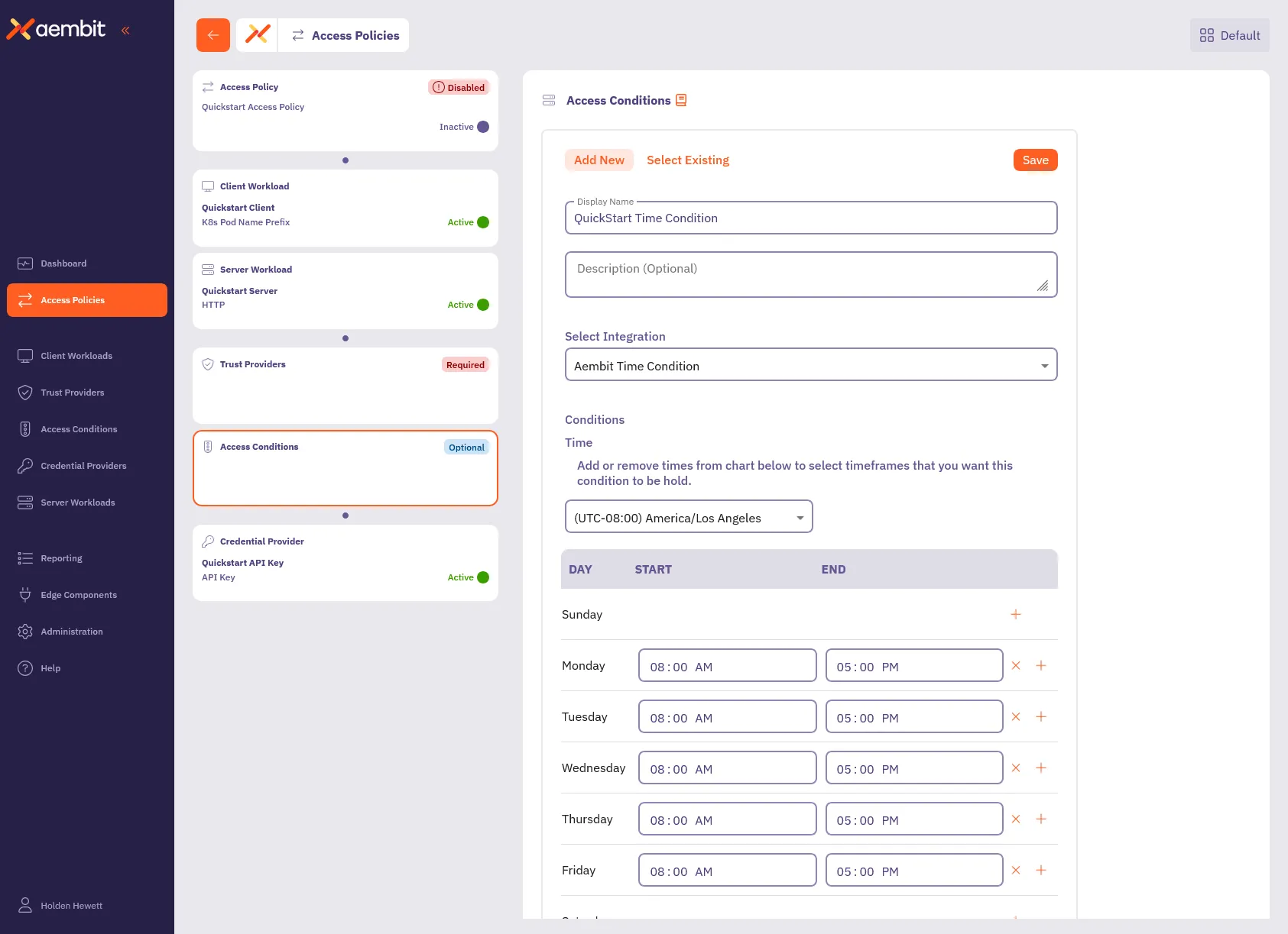 Configuring Access Condition