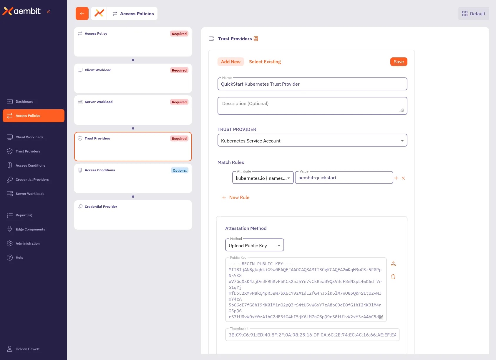 Configuring Trust Provider