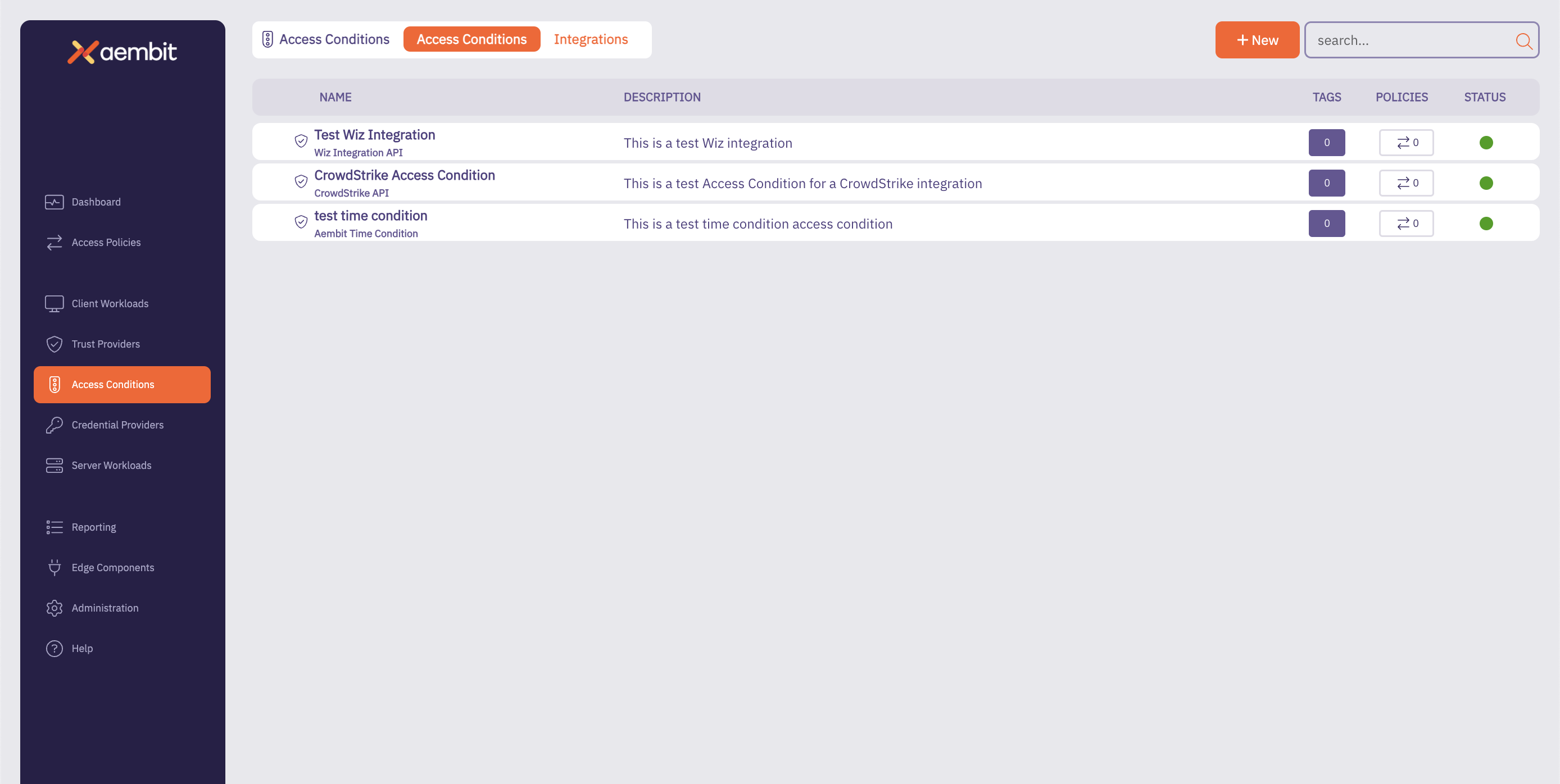 Access Conditions List With New Wiz Access Condition