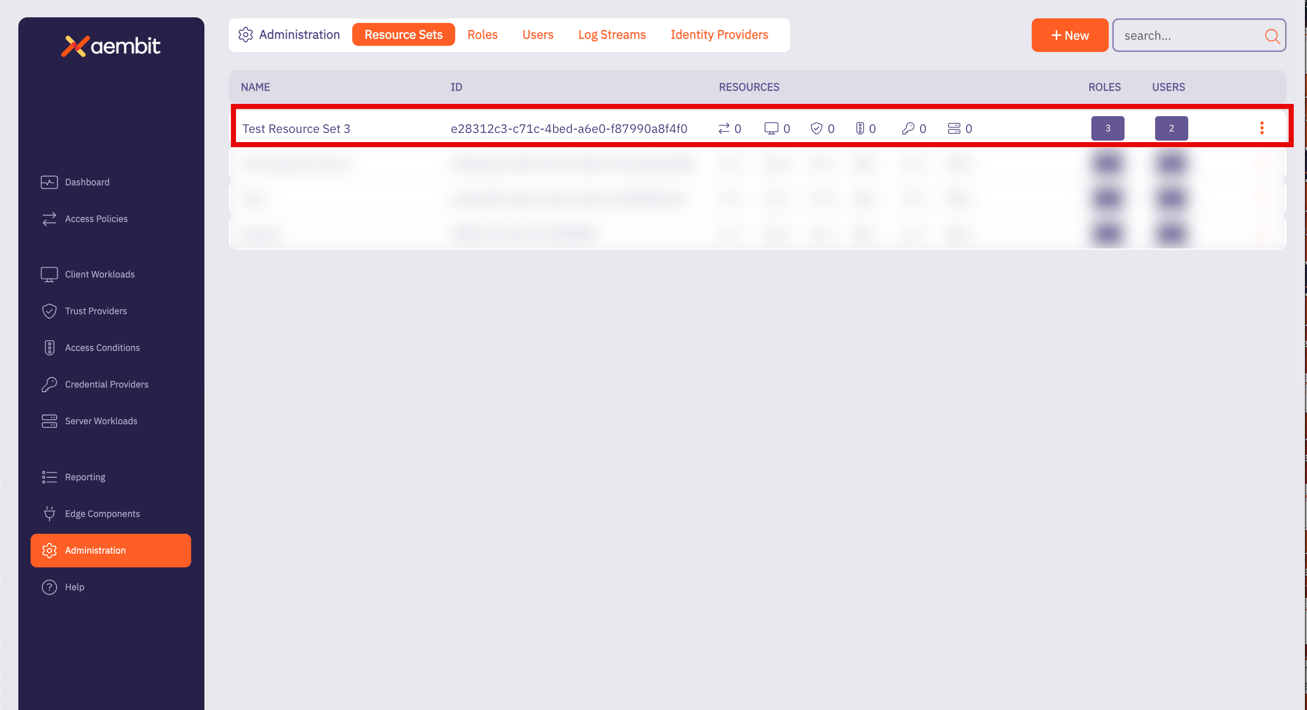 Resource Set Main Page - Test Resource 3