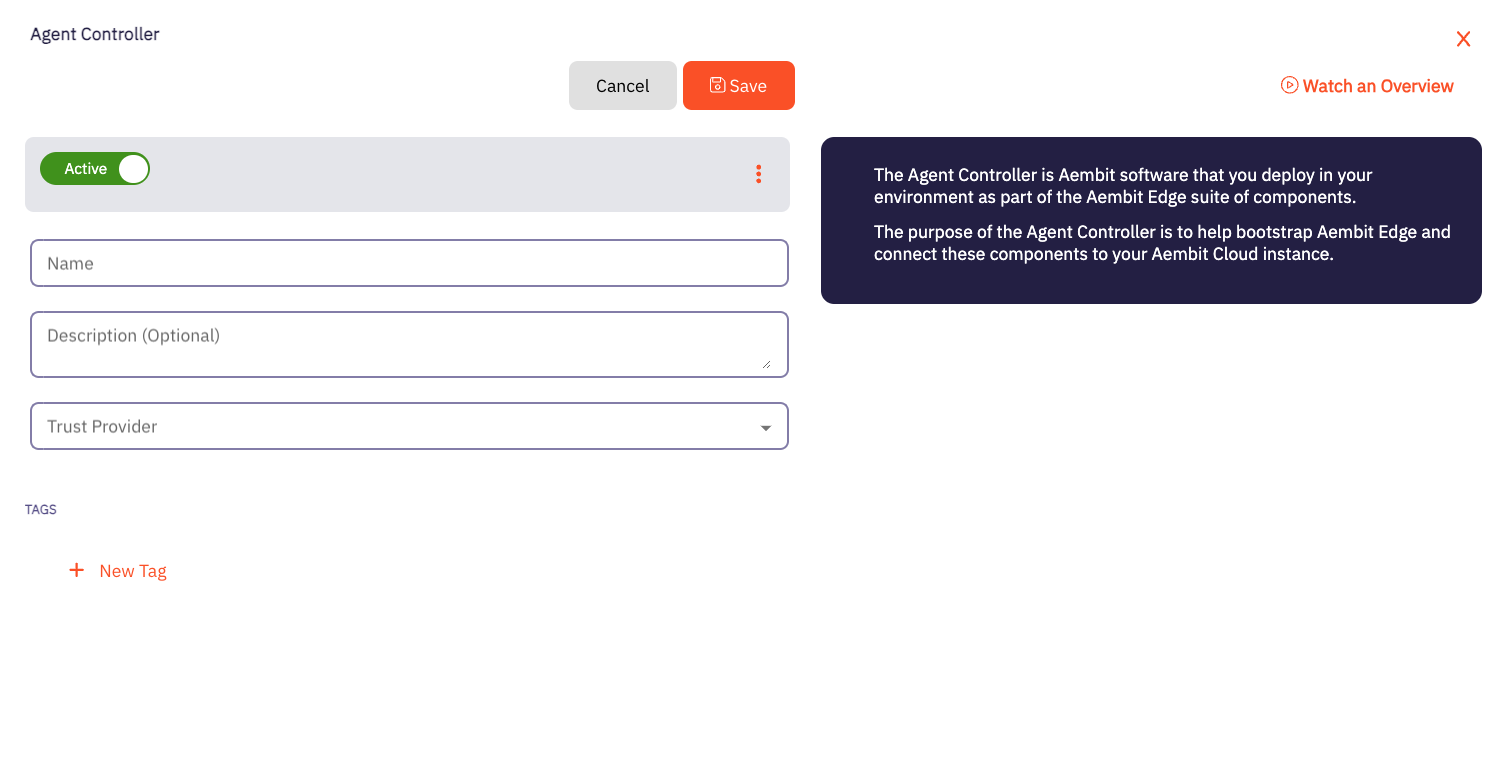 Agent Controller Page