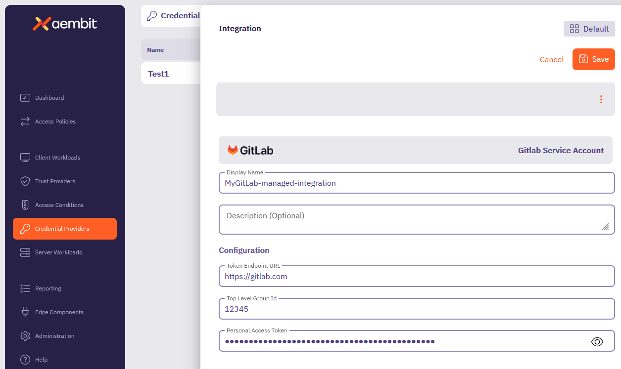 Completed GitLab Service Account Credential Provider Integration