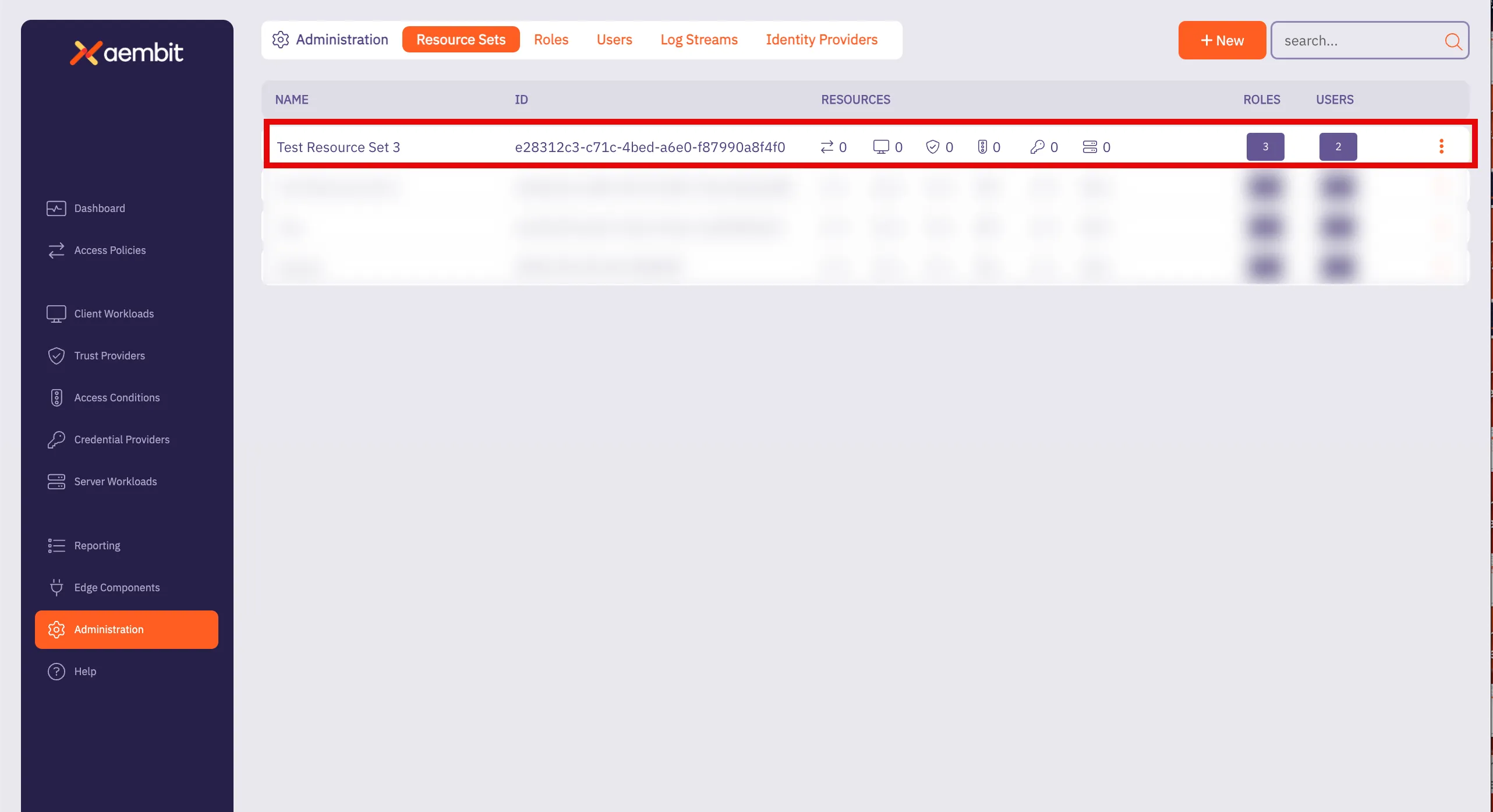 Resource Set Main Page - Test Resource 3