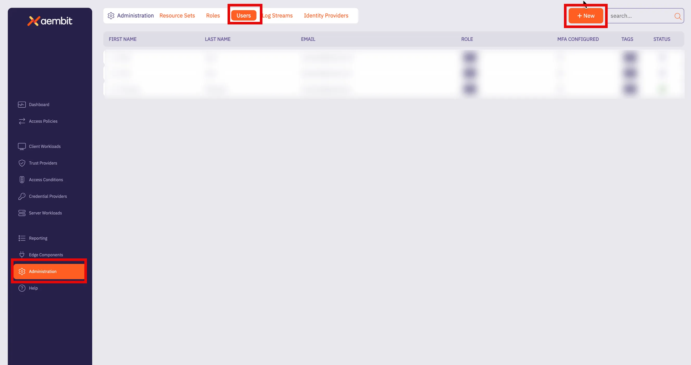 Users Page - Empty