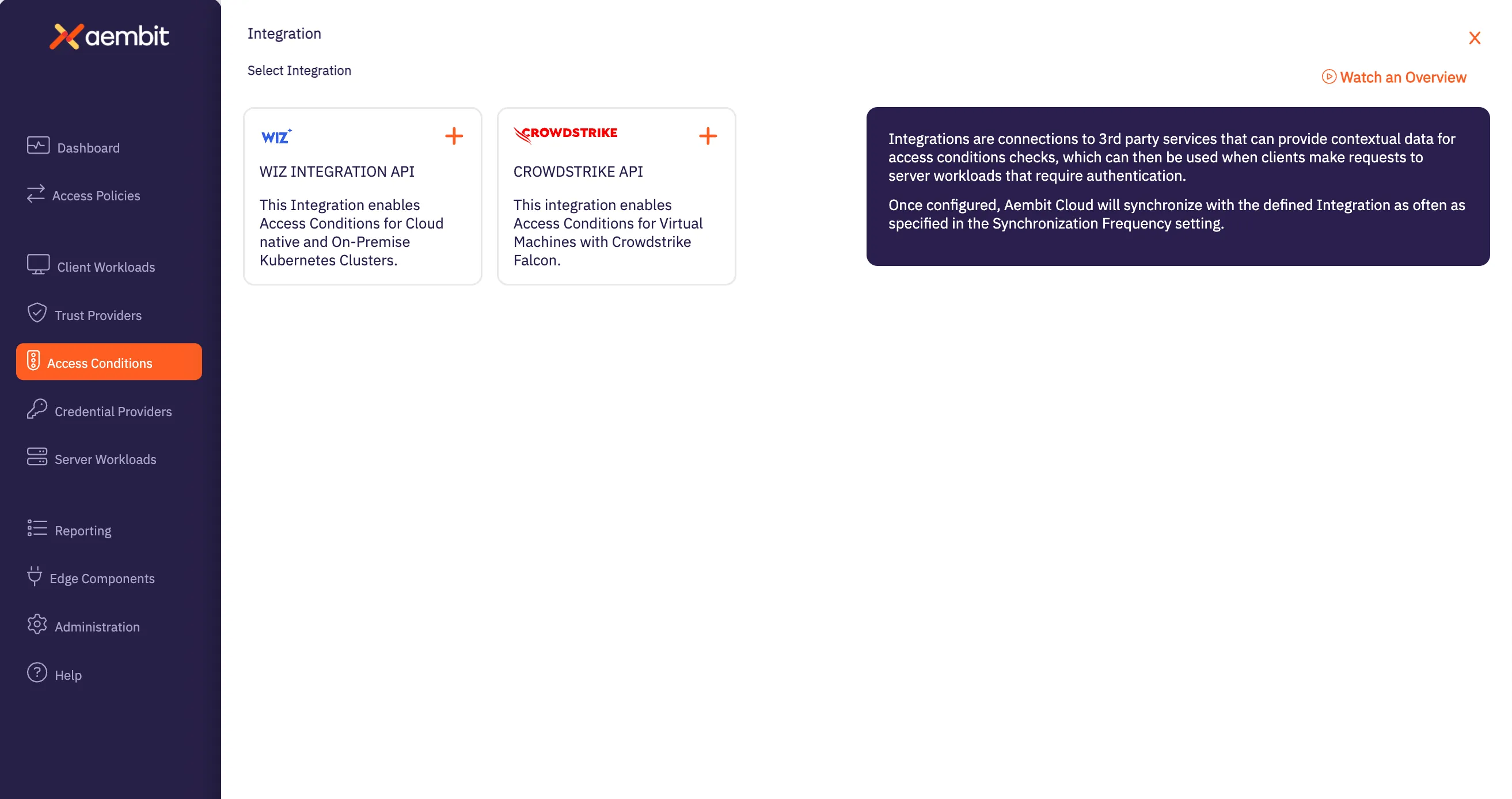 Integrations Page