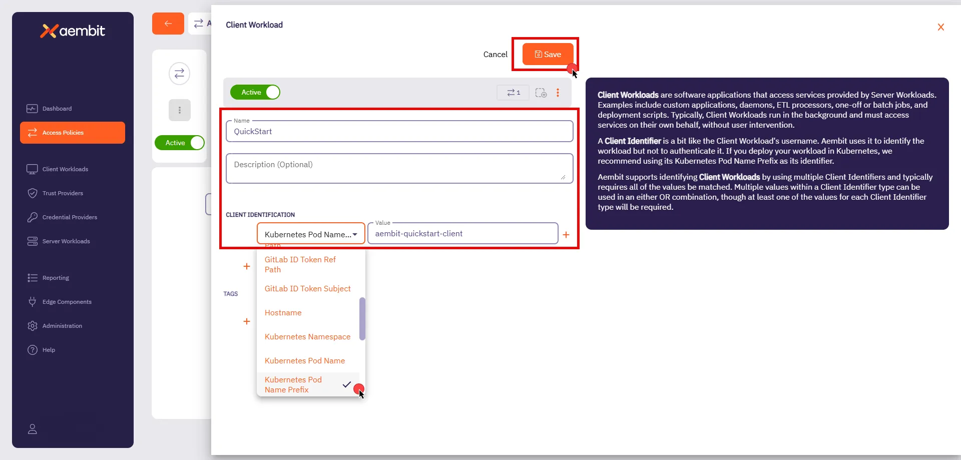 Configuring Client Workload