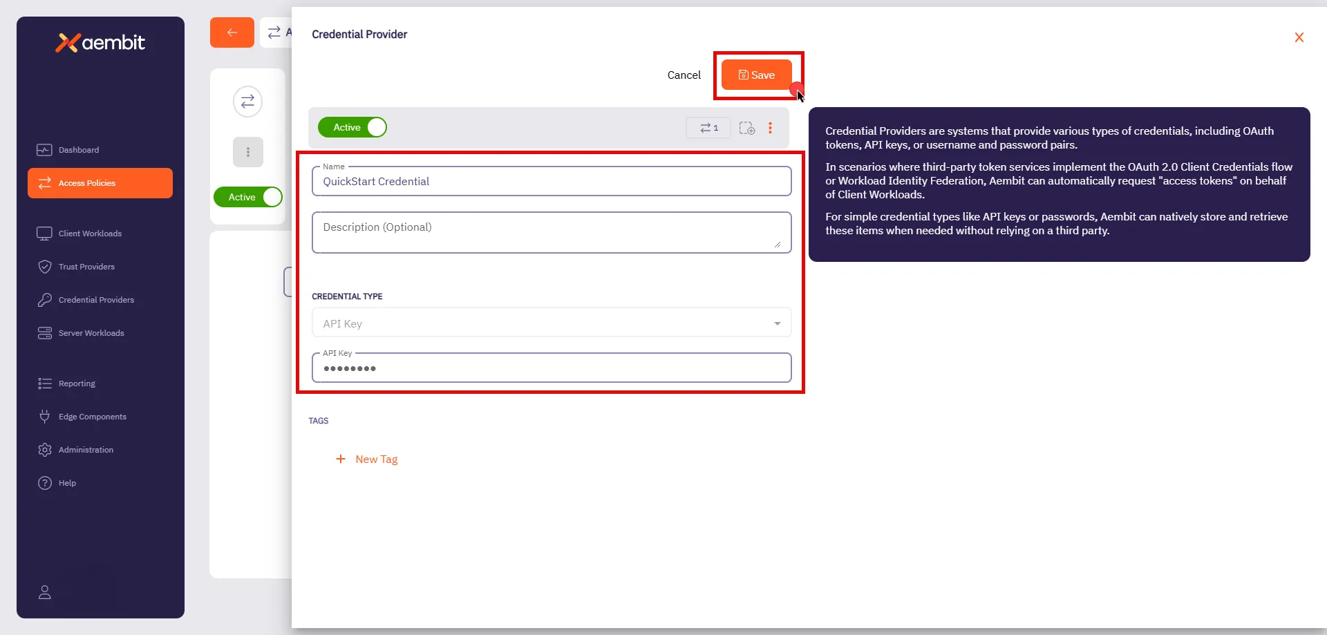 Configuring Credential Provider