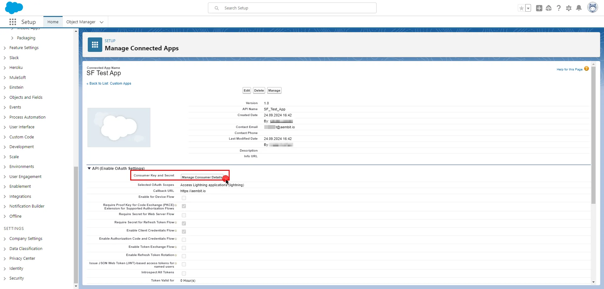 Manage Consumer Details